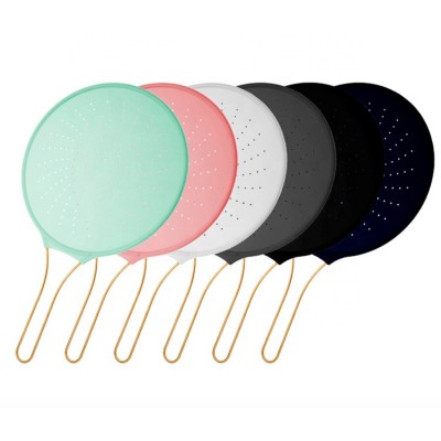 Colorful Silicone Splatter Guard Strainer With Rose Gold Handle SW-CT40D