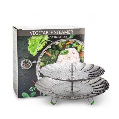 Double Layer Collapsible Food and Vegetable Steamer SW-CT554