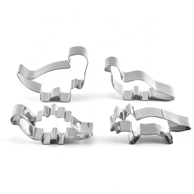 Stainless Steel Dinosaur Shape Cookie Cutter Set 4pcs SW-BS162