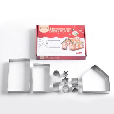 Christmas Gingerbread House Cookie Cutter Set Of 10pcs SW-BS160B