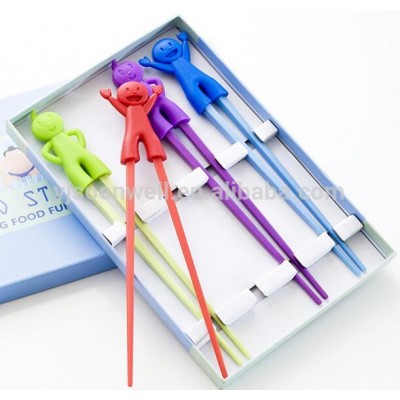 Silicone food grade training chopsticks for kids sw-7