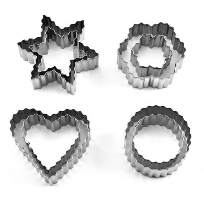 Stainless Steel Wave Design Cookie Cutter Set 8pcs SW-BS161